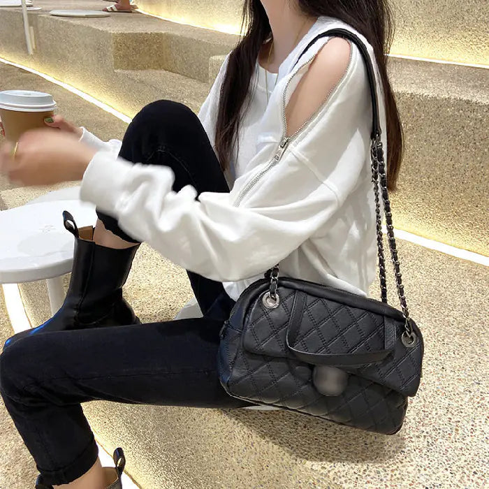 Off-Shoulder Women's Long Sleeve Zipper Sweater